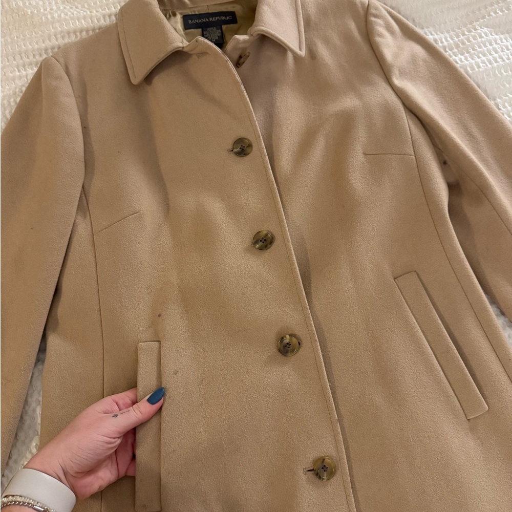 Banana Republic Tan Wool Coat - size M